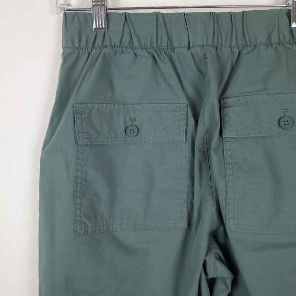 GAP High Rise Pull On Tec Pants Womens XS Olive Green Pockets Elastic Waist - Picture 10 of 13